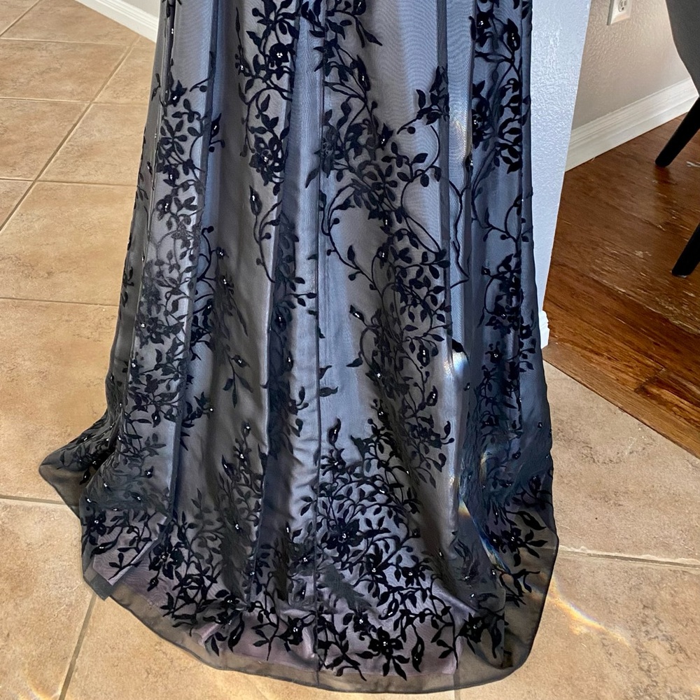 David Meister Sheer & Shiny Party Skirt, Size 10